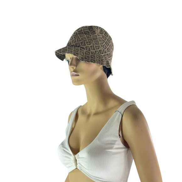 FENDI Zucca FF Unisex Bucket Hat Made in Italy Marked as "L" - Picture 9 of 9